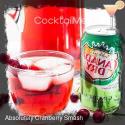 Absolutely Cranberry Smash cocktail